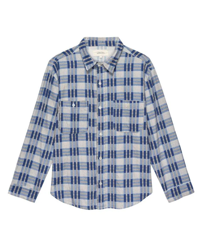 Tops Women039s The Great The Harbor Shirt Bright Blue Pioneer Plaid