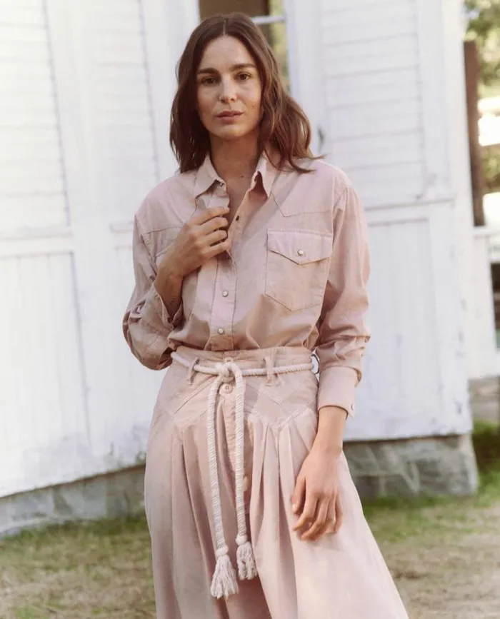 Tops Women039s The Great The Heritage Shirt Heirloom Pink