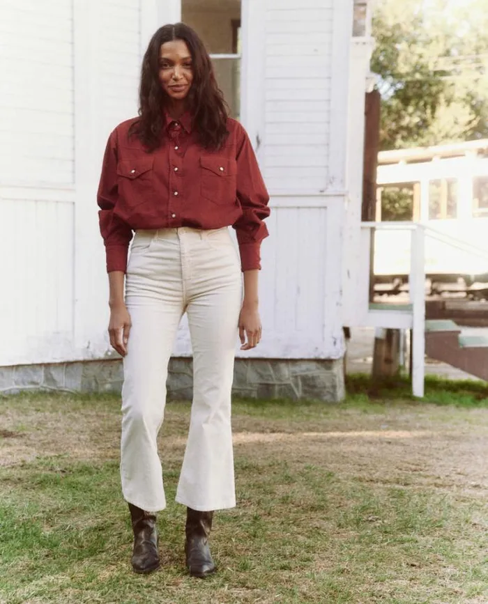 Tops Women039s The Great The Heritage Shirt Strawberry Jam