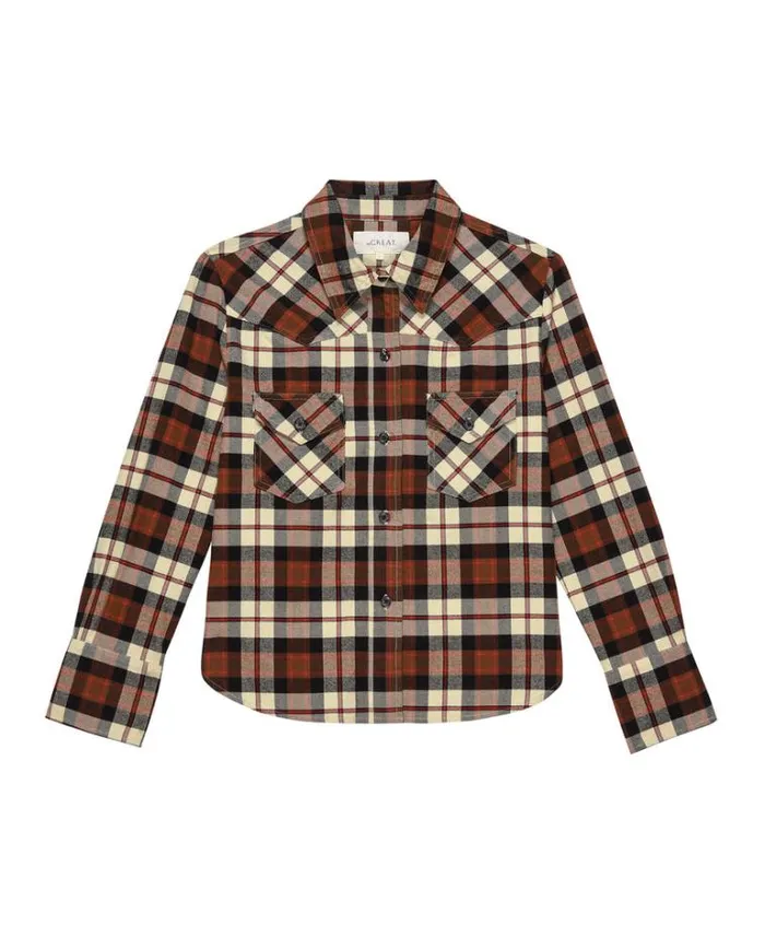 Tops Women039s The Great The Howdy Top Mill Plaid