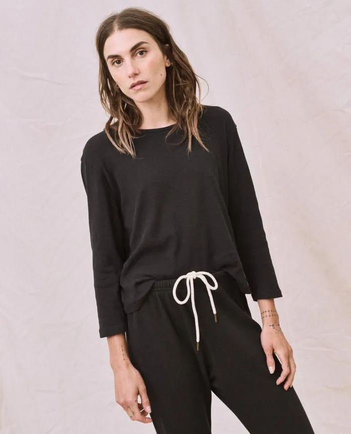Tops Women039s The Great The Long Sleeve Recycled Slim Crew Night