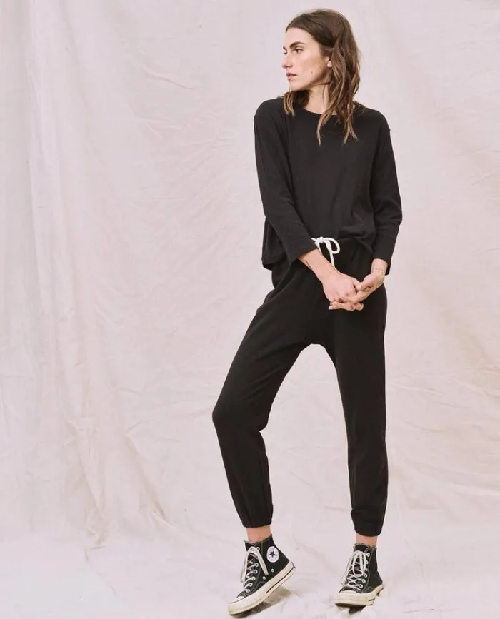 Tops Women039s The Great The Long Sleeve Recycled Slim Crew Night