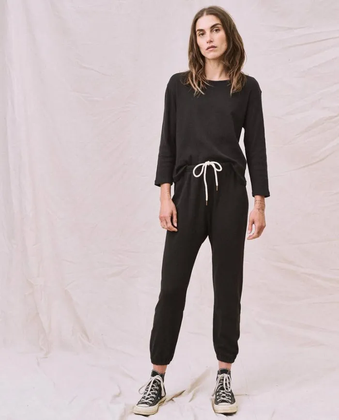 Tops Women039s The Great The Long Sleeve Recycled Slim Crew Night