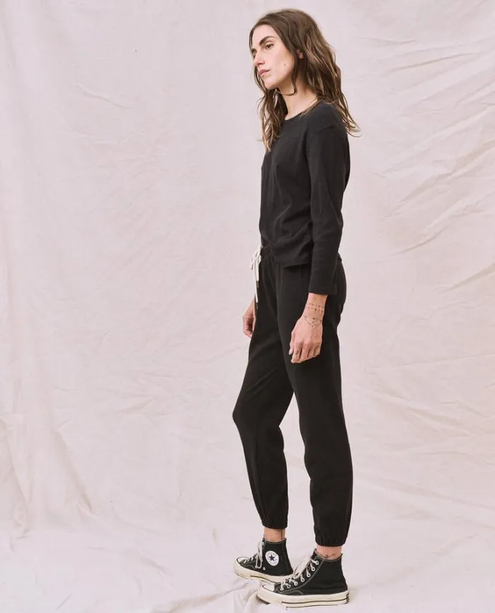 Tops Women039s The Great The Long Sleeve Recycled Slim Crew Night