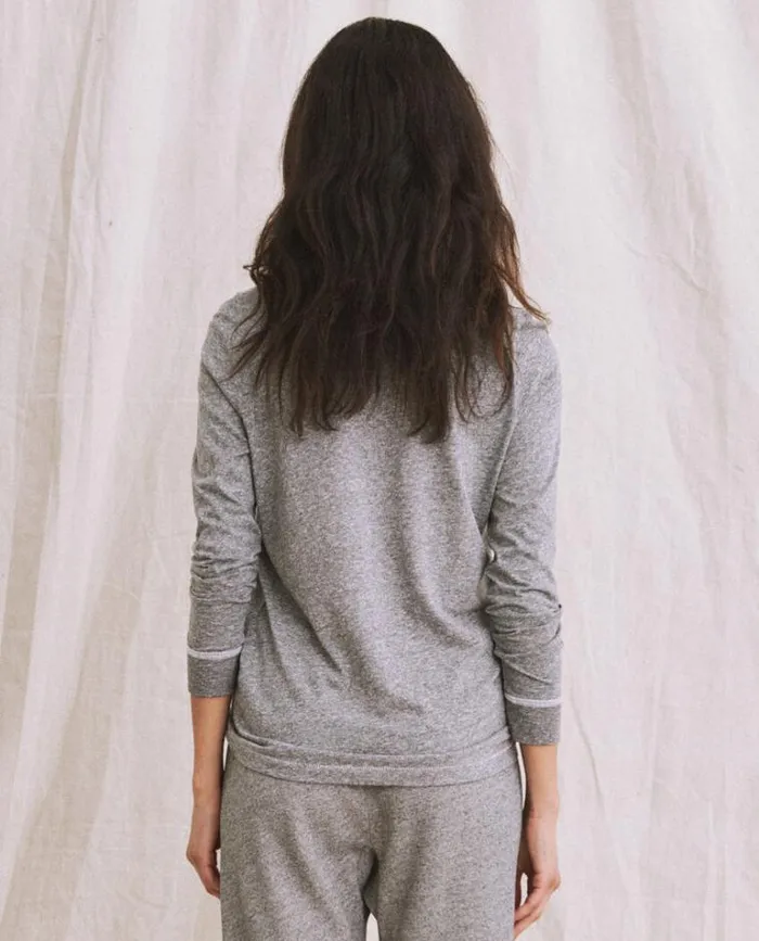 Tops Women039s The Great The Long Sleeve Slim Tee Heather Grey