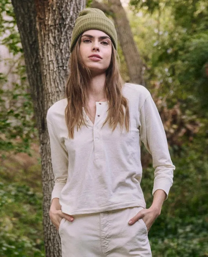 Tops Women039s The Great The Plunge Henley Natural