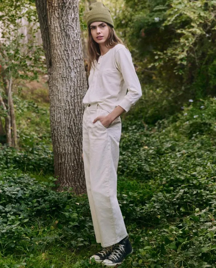 Tops Women039s The Great The Plunge Henley Natural
