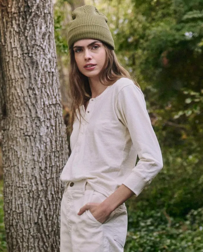 Tops Women039s The Great The Plunge Henley Natural