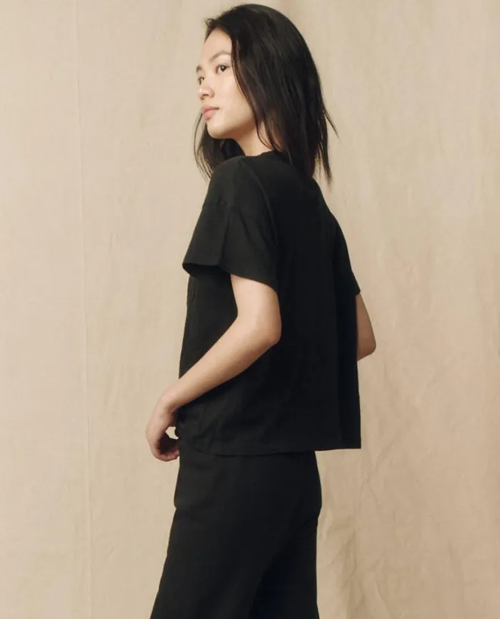 Tops Women039s The Great The Pocket Tee Almost Black