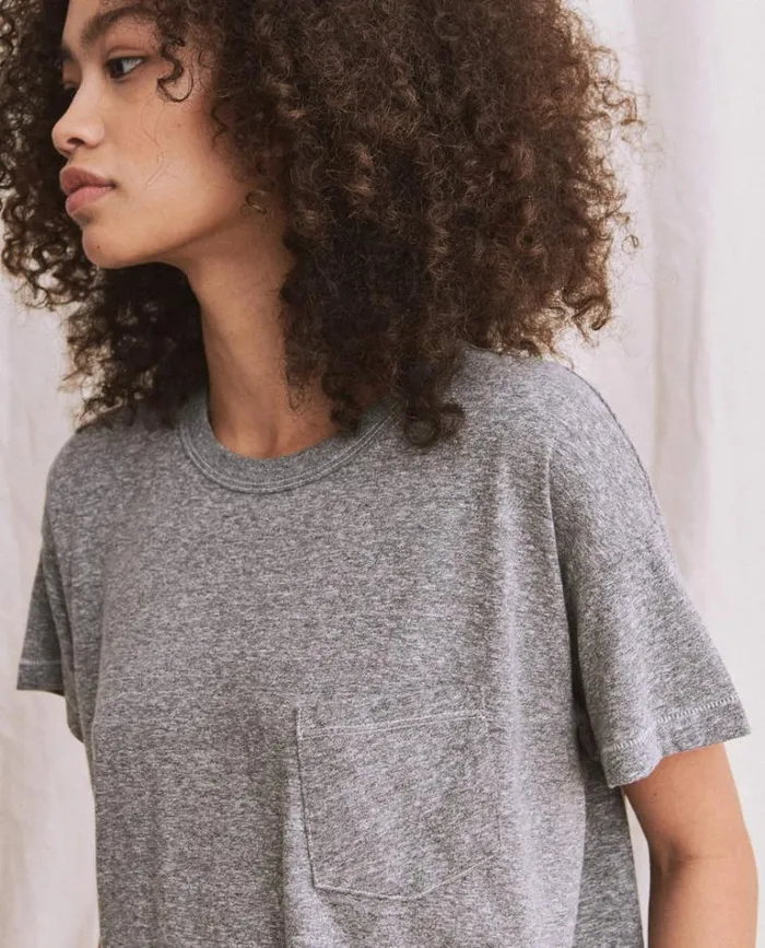 Tops Women039s The Great The Pocket Tee Heather Grey