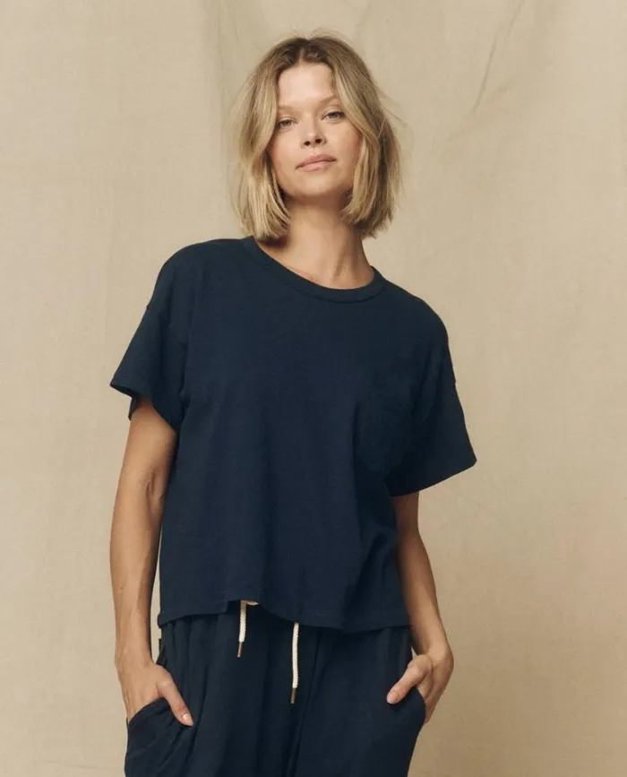 Tops Women039s The Great The Pocket Tee True Navy