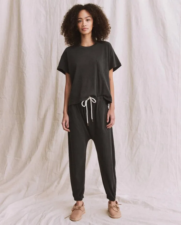 Tops Women039s The Great The Pocket Tee Washed Black