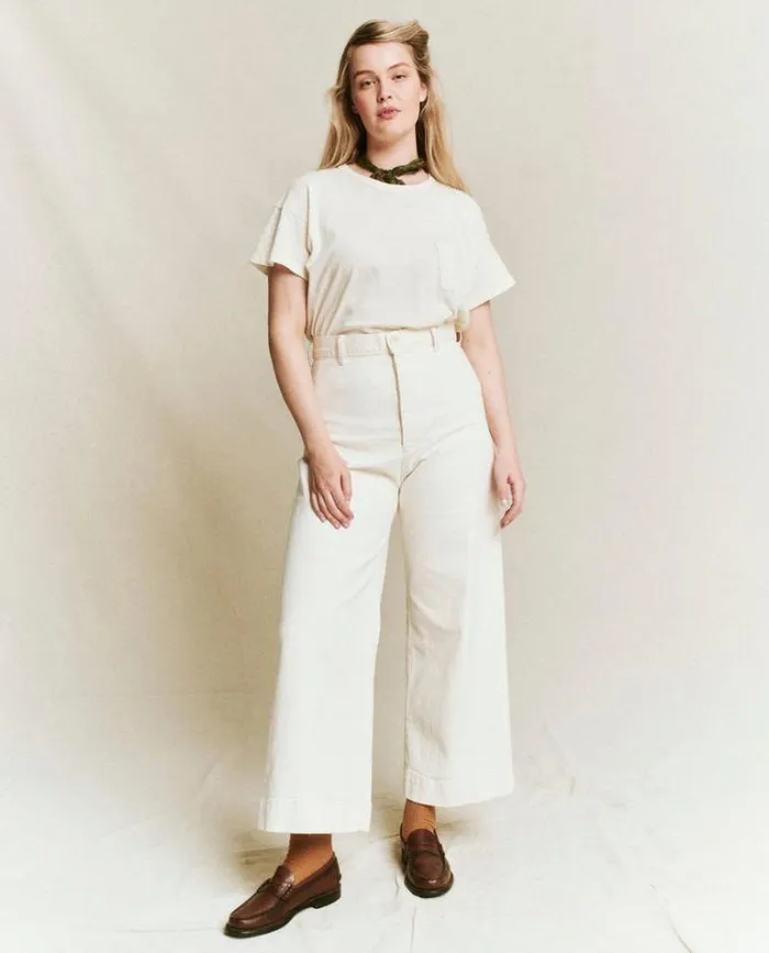 Tops Women039s The Great The Pocket Tee Washed White