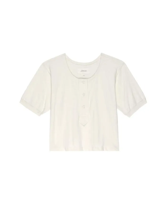 Tops Women039s The Great The Scoop Henley Natural