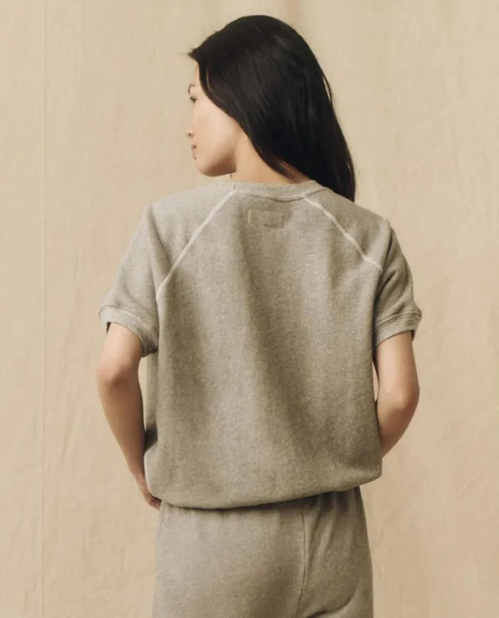 Tops Women039s The Great The Short Sleeve Sweatshirt Varsity Grey