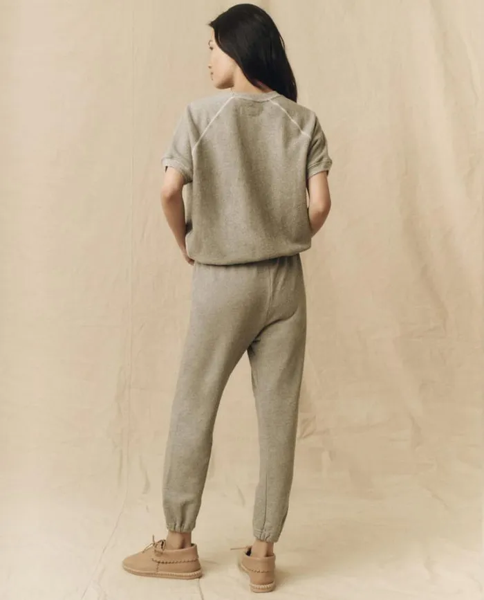 Tops Women039s The Great The Short Sleeve Sweatshirt Varsity Grey