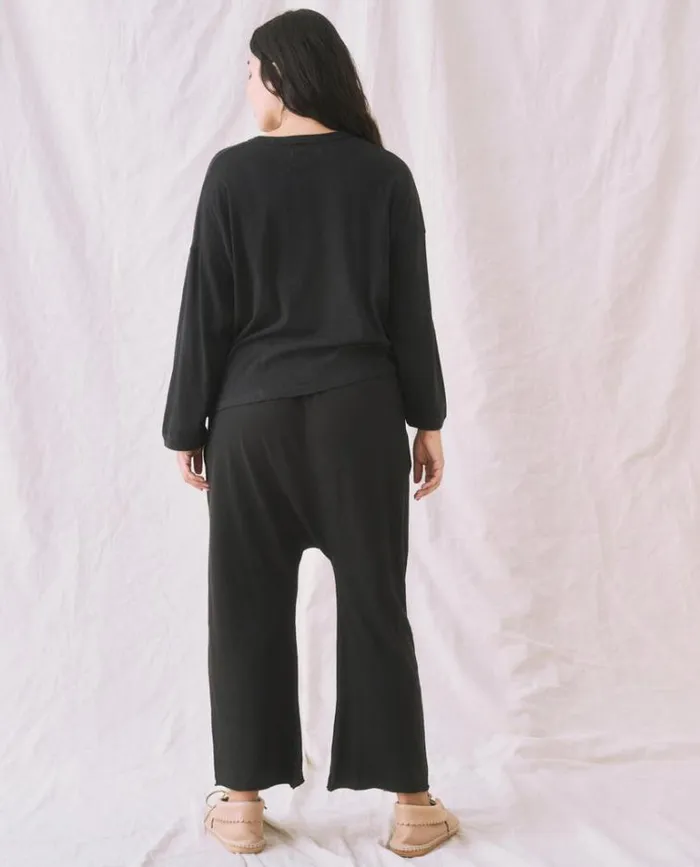 Tops Women039s The Great The Shrunken Henley Almost Black