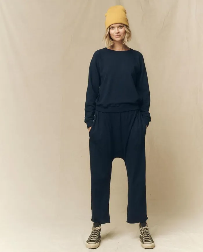 Tops Women039s The Great The Shrunken Sweatshirt True Navy