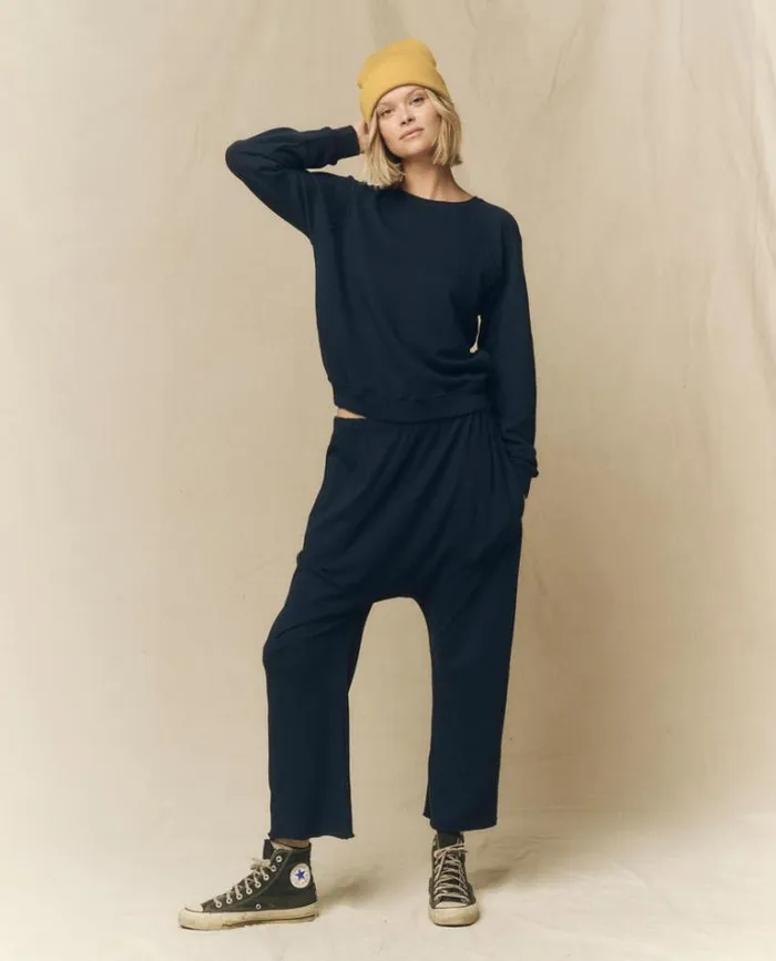 Tops Women039s The Great The Shrunken Sweatshirt True Navy