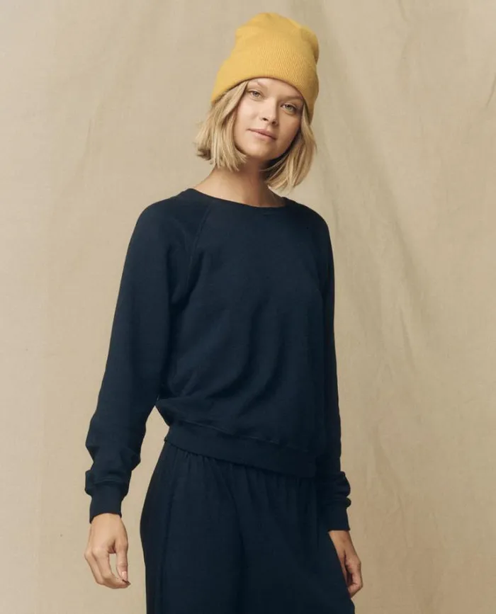 Tops Women039s The Great The Shrunken Sweatshirt True Navy