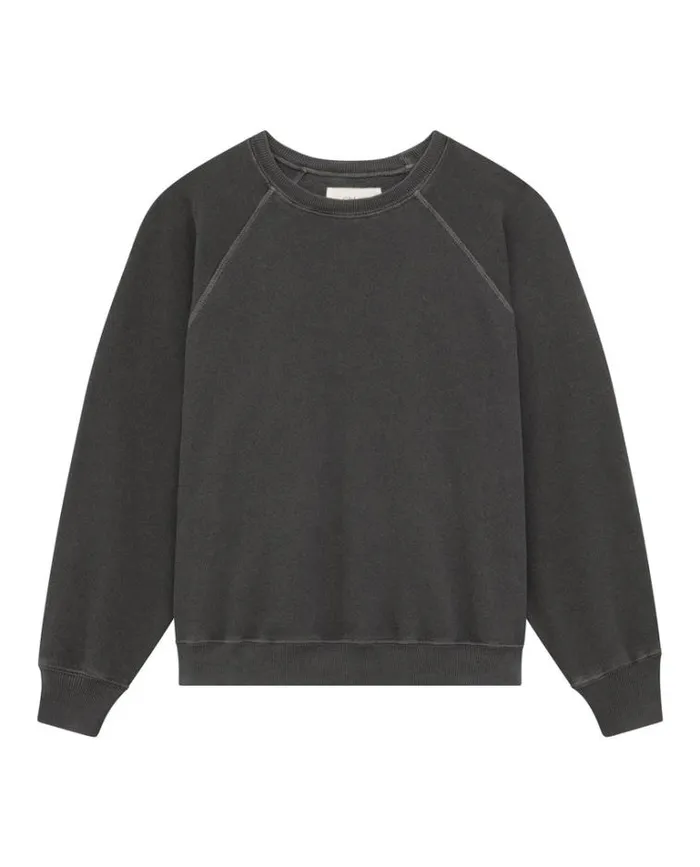 Tops Women039s The Great The Shrunken Sweatshirt Washed Black