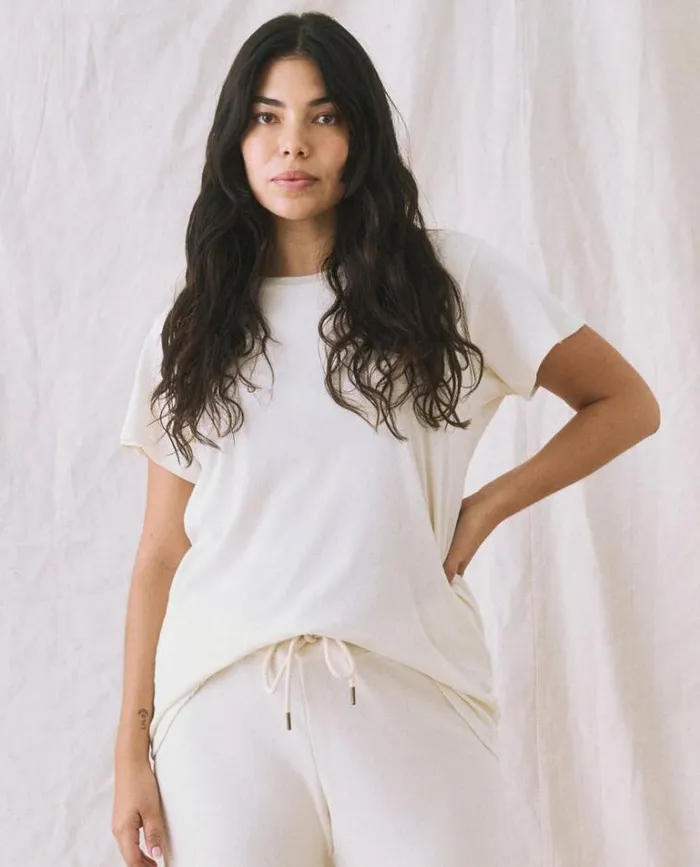 Tops Women039s The Great The Slim Tee Washed White