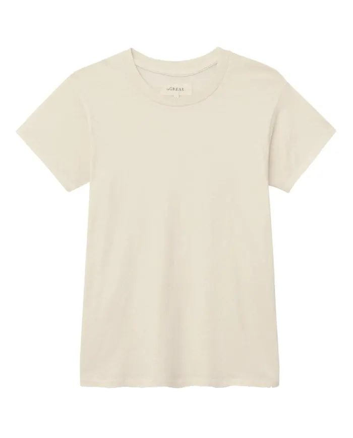Tops Women039s The Great The Slim Tee Washed White