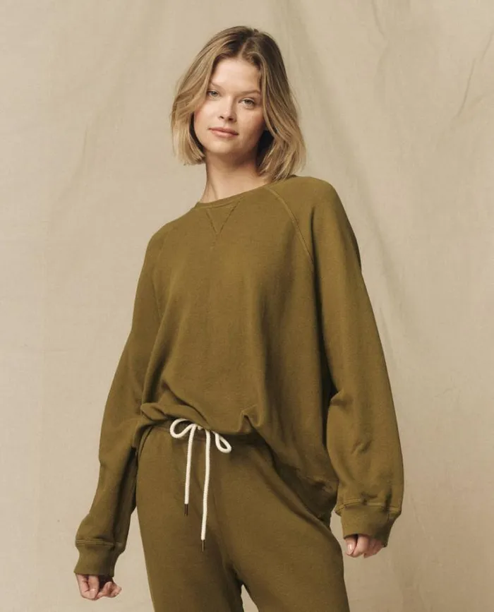 Tops Women039s The Great The Slouch Sweatshirt Fir Green