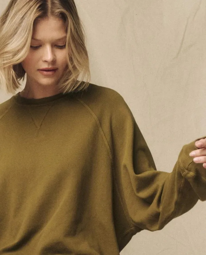 Tops Women039s The Great The Slouch Sweatshirt Fir Green