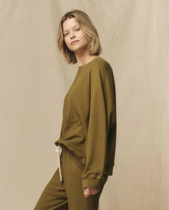 Tops Women039s The Great The Slouch Sweatshirt Fir Green