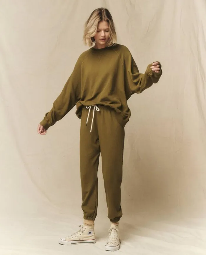 Tops Women039s The Great The Slouch Sweatshirt Fir Green