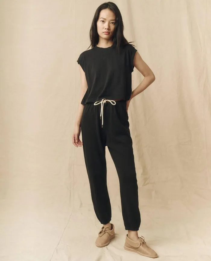 Tops Women039s The Great The Square Tee Almost Black