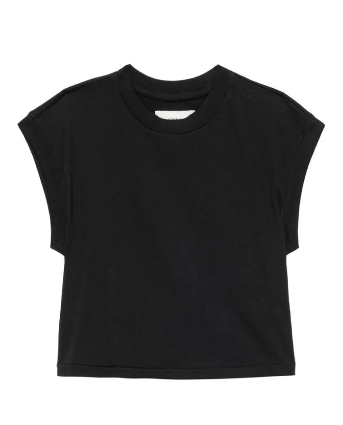 Tops Women039s The Great The Square Tee Almost Black