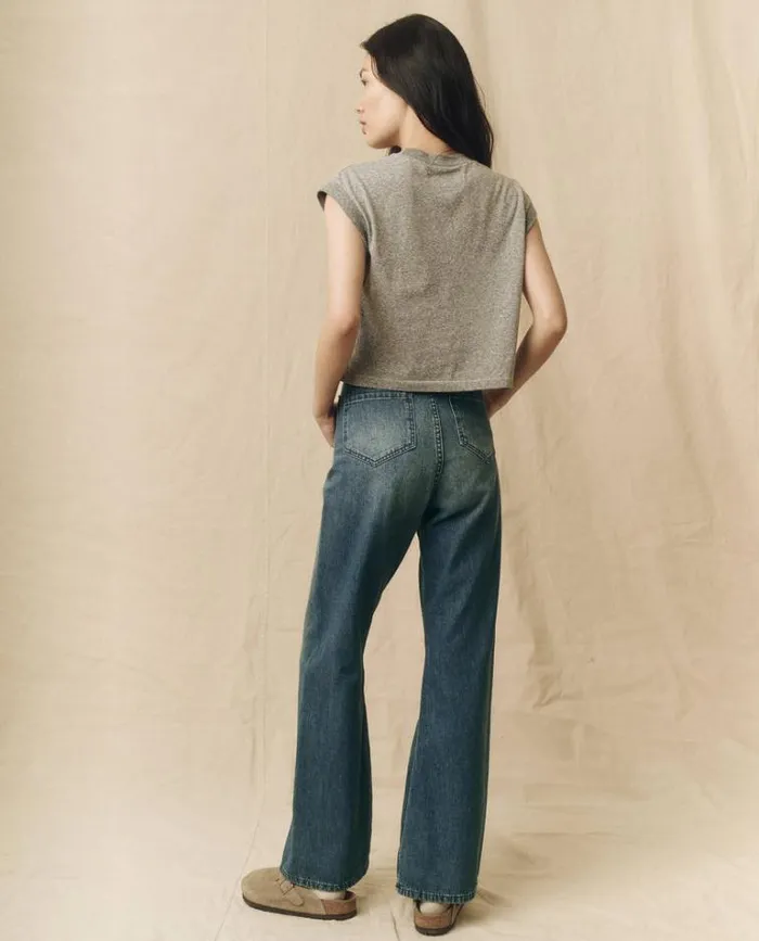 Tops Women039s The Great The Square Tee Heather Grey
