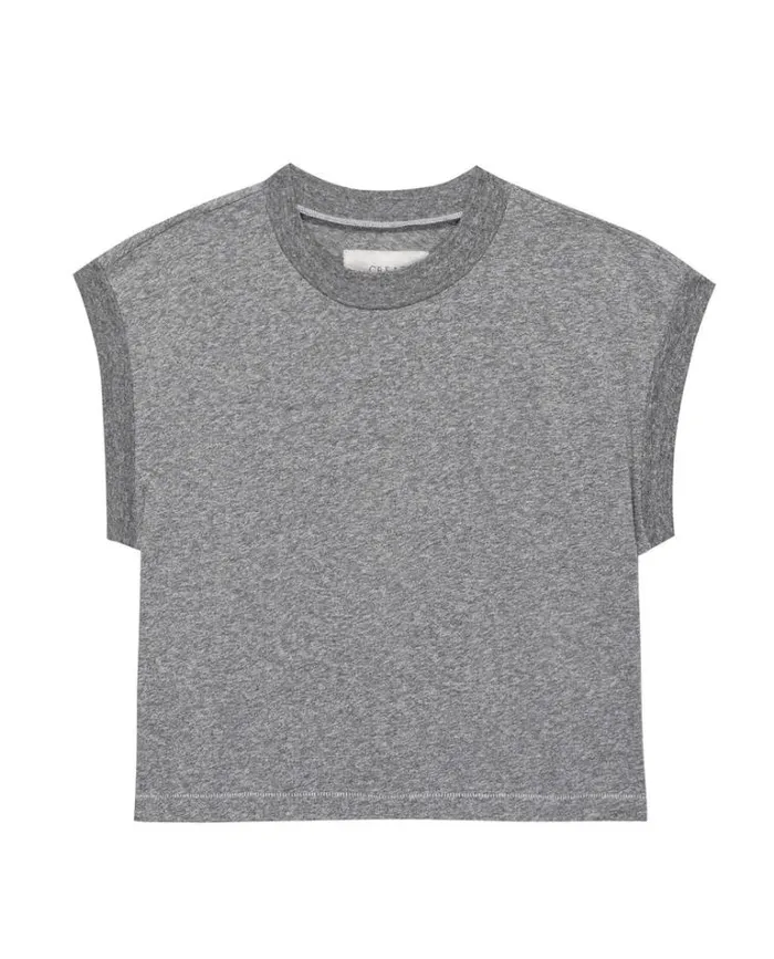 Tops Women039s The Great The Square Tee Heather Grey
