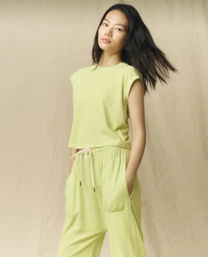 Tops Women039s The Great The Square Tee Lime Zest