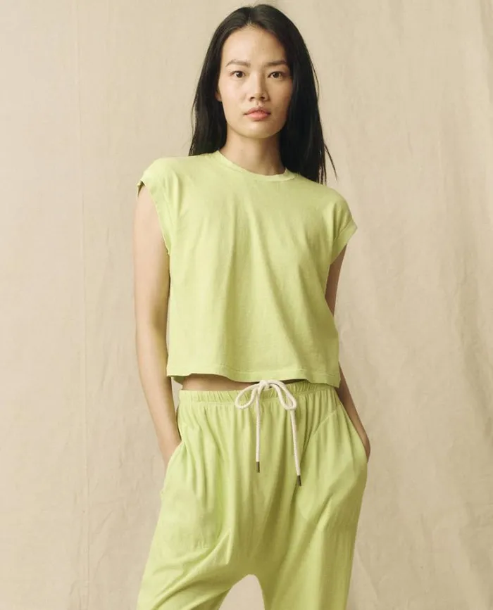 Tops Women039s The Great The Square Tee Lime Zest