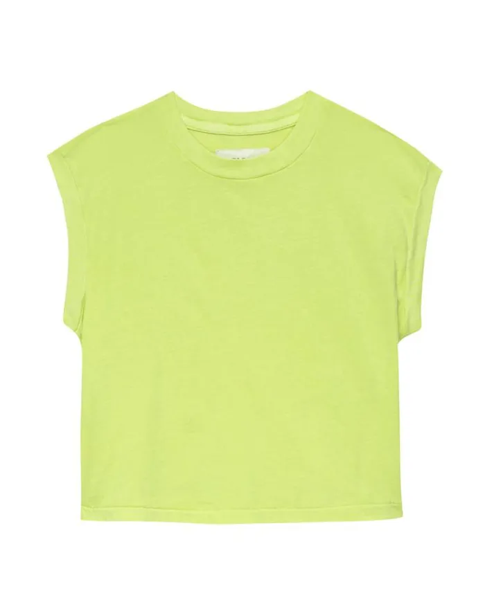 Tops Women039s The Great The Square Tee Lime Zest