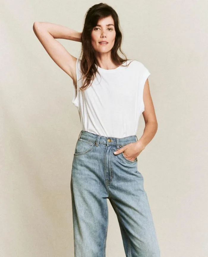 Tops Women039s The Great The Square Tee True White