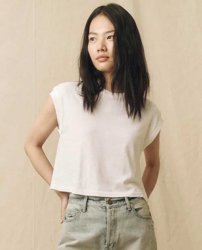 Tops Women039s The Great The Square Tee True White