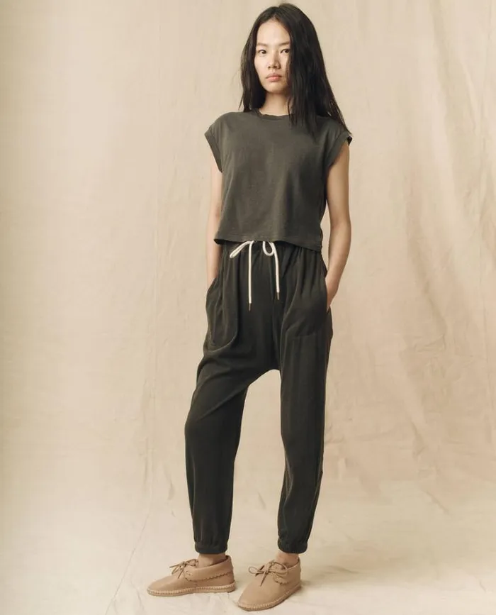 Tops Women039s The Great The Square Tee Washed Black