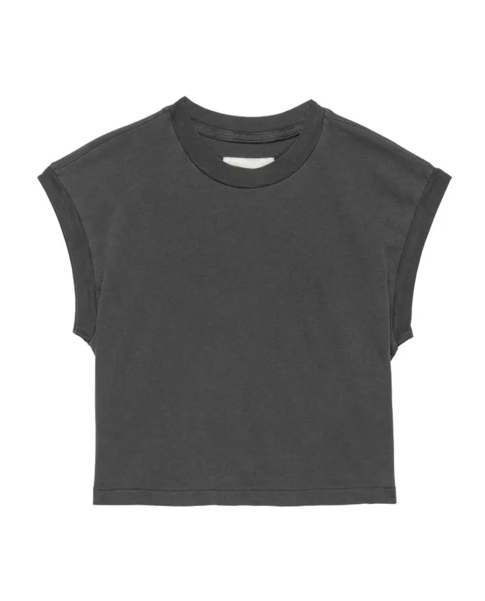 Tops Women039s The Great The Square Tee Washed Black