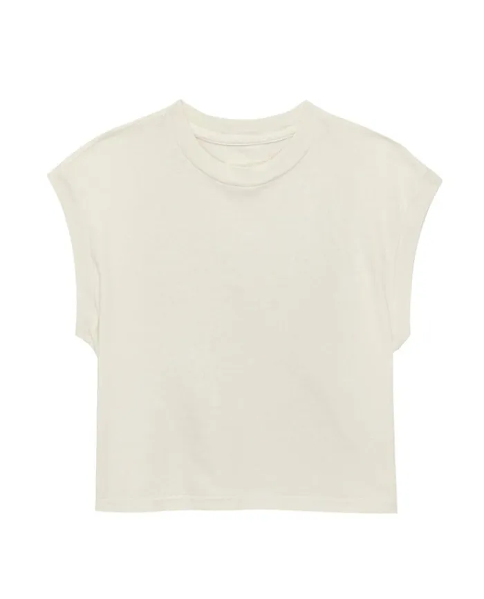 Tops Women039s The Great The Square Tee Washed White