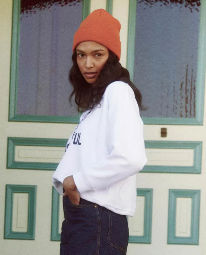 Tops Women039s The Great The Teammate Sweatshirt True White With The Great Lake Beautiful Graphic