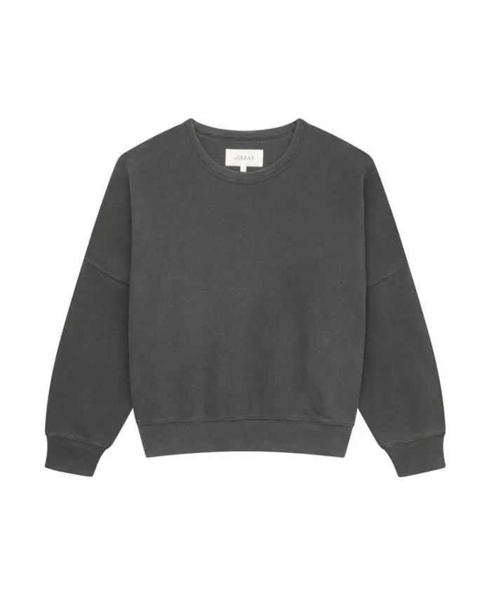 Tops Women039s The Great The Teammate Sweatshirt Washed Black