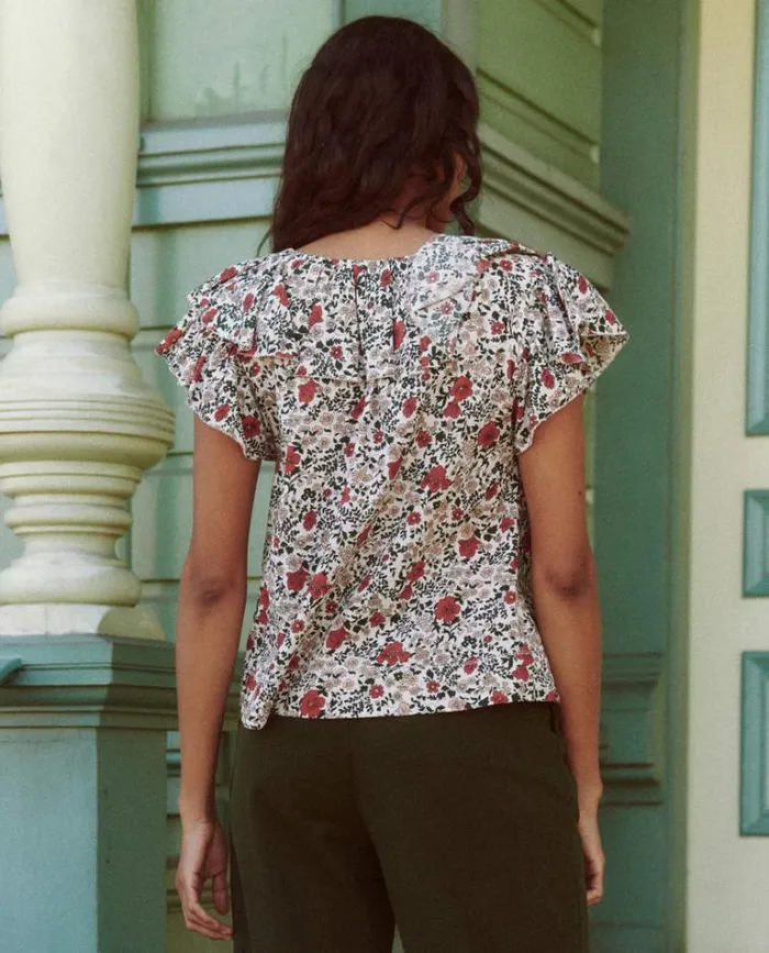 Tops Women039s The Great The Topiary Top Cream Mesa Floral