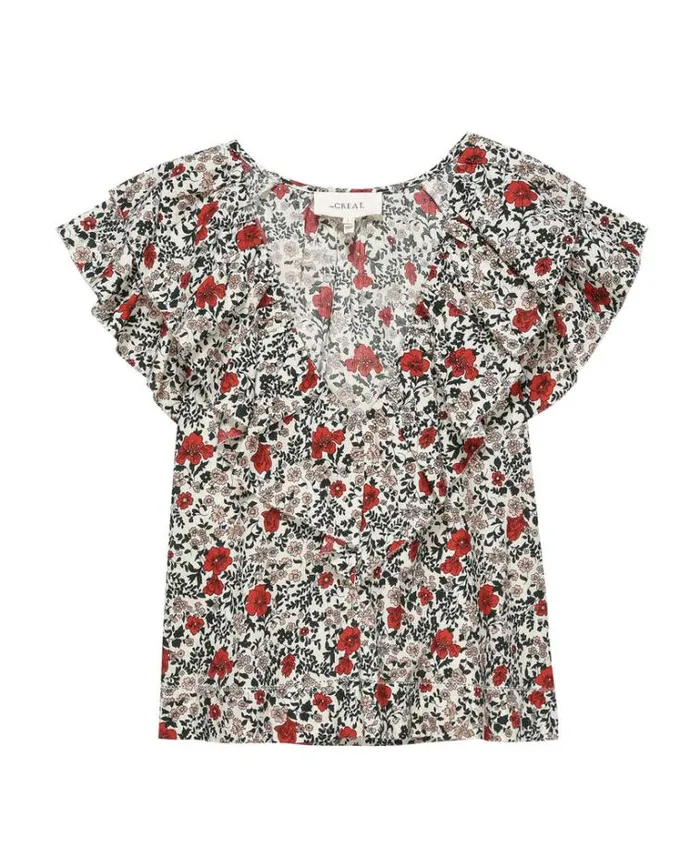 Tops Women039s The Great The Topiary Top Cream Mesa Floral