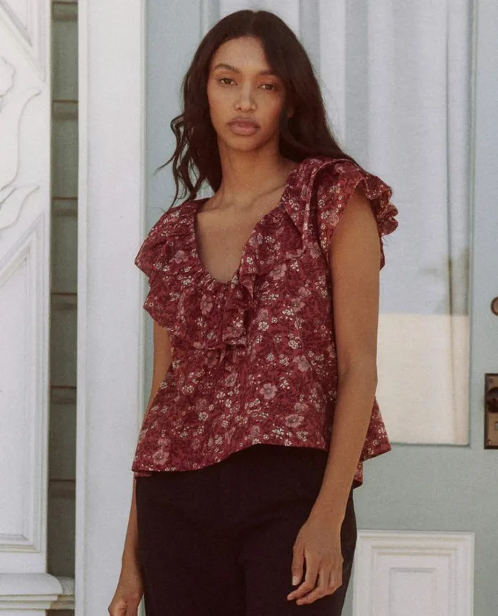 Tops Women039s The Great The Topiary Top Spice Mesa Floral