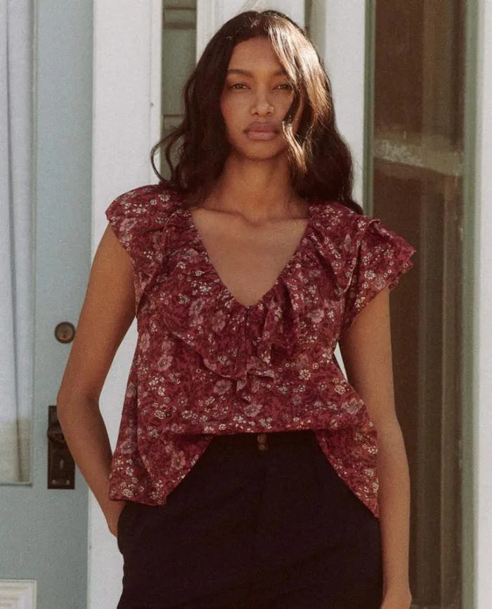 Tops Women039s The Great The Topiary Top Spice Mesa Floral