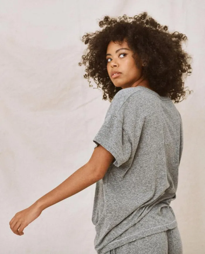 Tops Women039s The Great The UNeck Tee Heather Grey